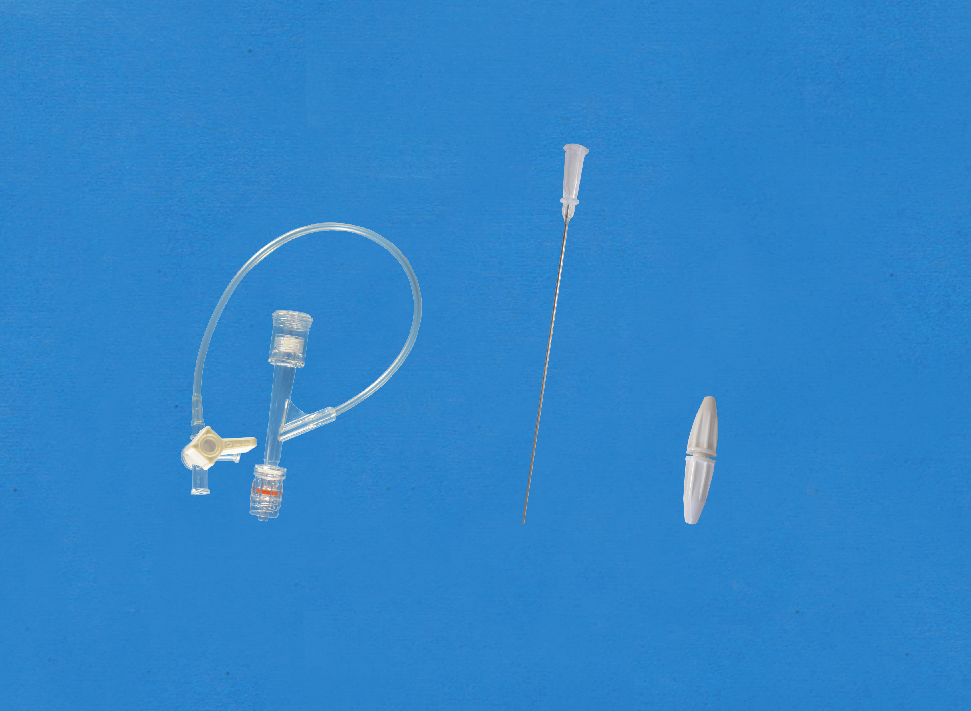 Haemostatic valves, Push-pull, Sideon Tubing and Stopcock, Insertion Tool with Small Hub, White/Plastic Torquer